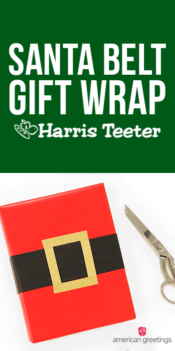 Santa Belt Gift Wrap