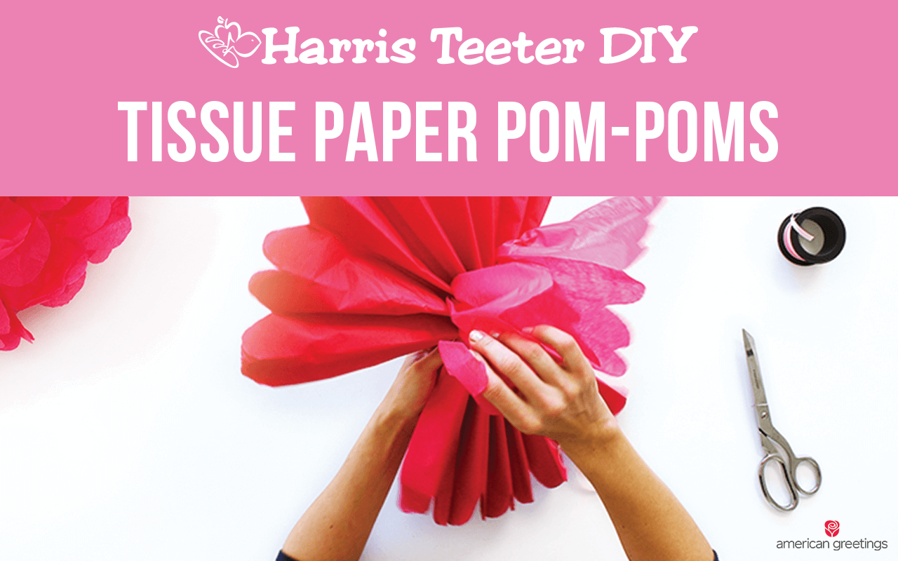 Tissue paper from poms